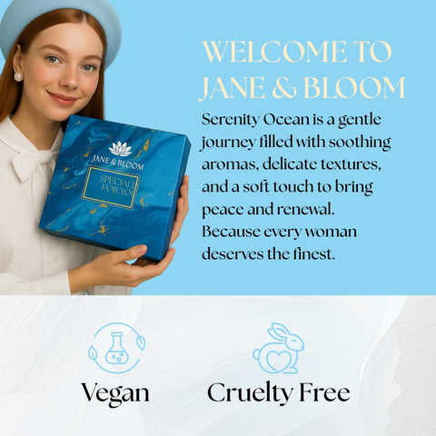 Serenity Ocean – Blue Spa Gift Box with Towel Bear