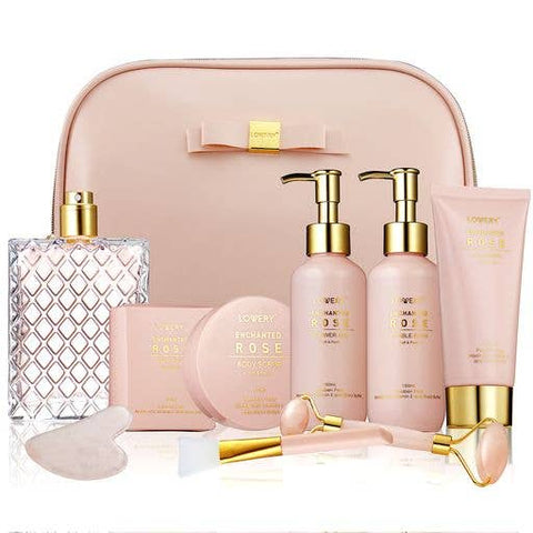 Enchanted Rose Self Care Kit - Perfumes, Jade Roller & More