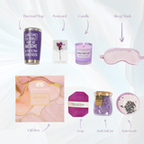Evening Bloom Spa Gift Set – 6Pc Purple-Themed Bath & Body Treats