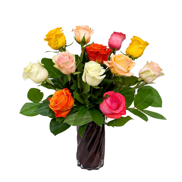 12 Assorted Roses