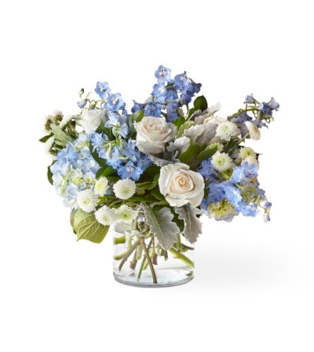 Blue floral custom arrangement